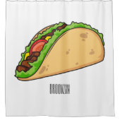 Rideaux De Douche Illustration de dessin sur Taco (Devant)