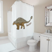Rideaux De Douche Illustration de dinosaure blindé Ankylosaurus (En situation)