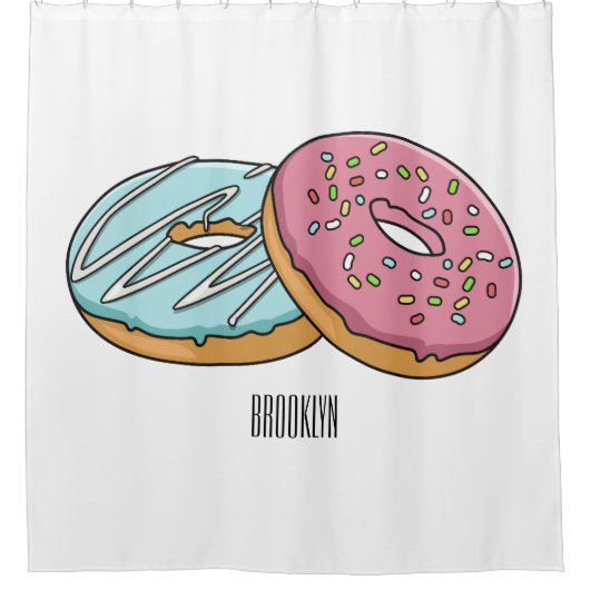 Rideaux De Douche Illustration de Donut (Devant)