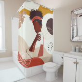 Rideaux De Douche Illustration de femme noire, Portrait (En situation)