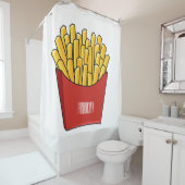 Rideaux De Douche Illustration de frites (En situation)