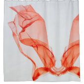 Rideaux De Douche Illustration de fumée rouge et blanche (Devant)