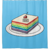 Rideaux De Douche Illustration de gâteau arc-en-ciel (Devant)