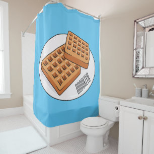 Rideaux De Douche Illustration de gaufre
