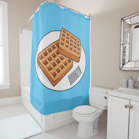 Rideaux De Douche Illustration de gaufre (En situation)