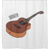 Rideaux De Douche Illustration de guitare acoustique (Devant)