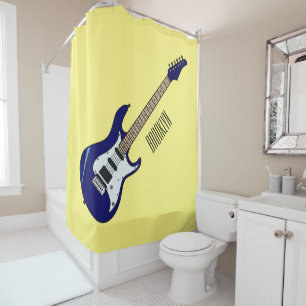 Rideaux De Douche Illustration de guitare électrique
