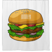 Rideaux De Douche Illustration de Hamburger (Devant)