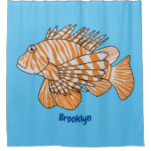 Rideaux De Douche Illustration de Happy lionfish (Devant)