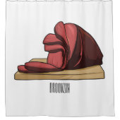 Rideaux De Douche Illustration de jambon (Devant)