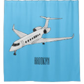 Rideaux De Douche Illustration de jet privé (Devant)