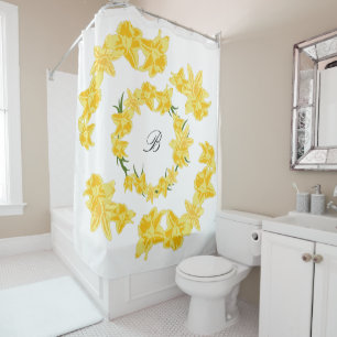 Rideaux De Douche Illustration de jonquilles