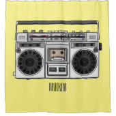 Rideaux De Douche Illustration de la bande dessinée radio (Devant)