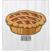 Rideaux De Douche Illustration de la caricature à tarte (Devant)