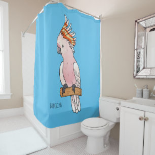Rideaux De Douche Illustration de la caricature de l'oiseau de cobay