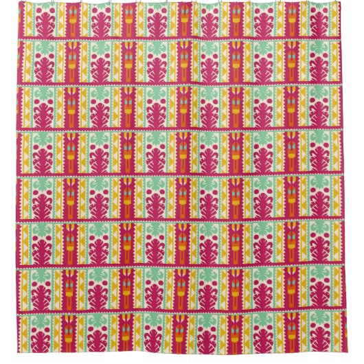 Rideaux De Douche Illustration de la conception de textiles traditio (Devant)