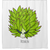 Rideaux De Douche Illustration de la feuille de limon (Devant)