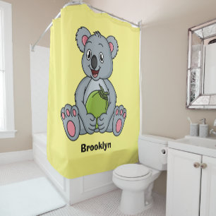 Rideaux De Douche Illustration de la koala de Cute et de la noix de
