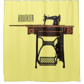 Rideaux De Douche Illustration de la machine à coudre (Devant)