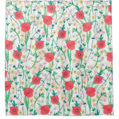 Rideaux De Douche Illustration de la nature florale des prés d'été (Devant)