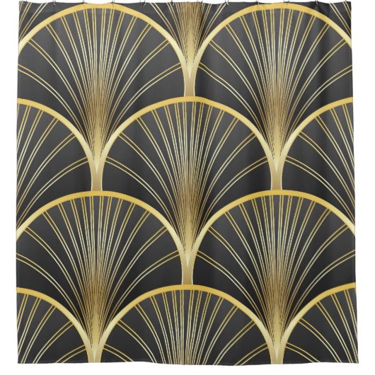 Rideaux De Douche Illustration de la texture géométrique Art Déco (Devant)