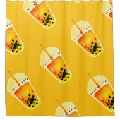 Rideaux De Douche Illustration de l'art du thé Boba Bubble (Devant)