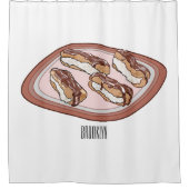 Rideaux De Douche Illustration de l'éclair de chocolat (Devant)