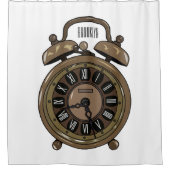Rideaux De Douche Illustration de l'horloge d'alarme (Devant)