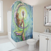 Rideaux De Douche Illustration de l'Imaginaire Mermaid Moon (En situation)