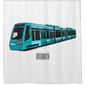 Rideaux De Douche Illustration de locomotive électrique (Devant)