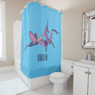 Rideaux De Douche Illustration de l'orchidée mante