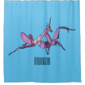 Rideaux De Douche Illustration de l'orchidée mante (Devant)