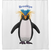Rideaux De Douche Illustration de mignon macaroni pingouin (Devant)