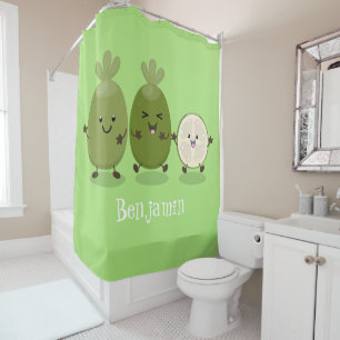 Rideaux De Douche Illustration de mignonne guava feijoa