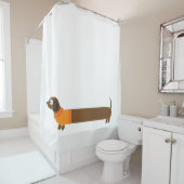 Rideaux De Douche Illustration de mignonne long Dachshund (En situation)