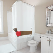 Rideaux De Douche Illustration de mignons longs Dachshund (En situation)