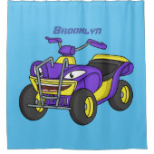 Rideaux De Douche Illustration de moto Purple Quad (Devant)