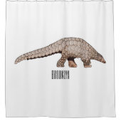 Rideaux De Douche Illustration de Pangolin (Devant)