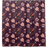 Rideaux De Douche Illustration de papillon de nuit motif foncé (Devant)