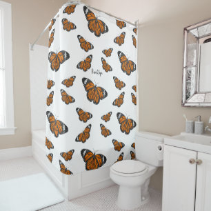 Rideaux De Douche Illustration de papillon monarque