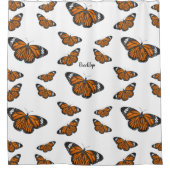 Rideaux De Douche Illustration de papillon monarque (Devant)