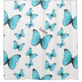 Rideaux De Douche Illustration de papillons Morpho (Devant)
