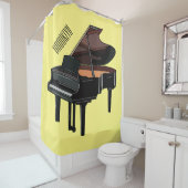 Rideaux De Douche Illustration de piano (En situation)