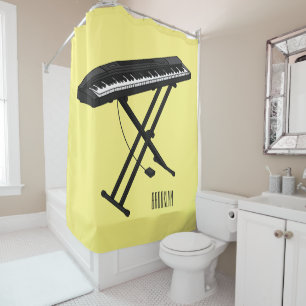 Rideaux De Douche Illustration de piano clavier