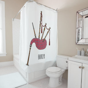 Rideaux De Douche Illustration de pipes