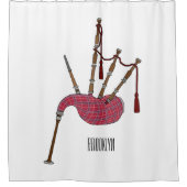 Rideaux De Douche Illustration de pipes (Devant)