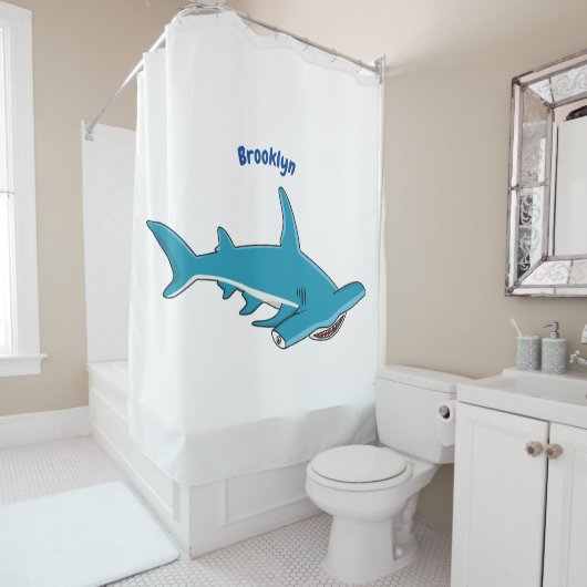 Rideaux De Douche Illustration de requin marteau (En situation)