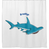 Rideaux De Douche Illustration de requin marteau (Devant)