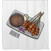 Rideaux De Douche Illustration de Satay (Devant)