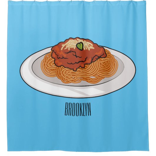 Rideaux De Douche Illustration de Spaghetti (Devant)